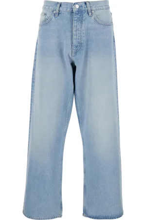 Sunflower Jeans, Herr, W33, Denim, Blå Denim Jeans med Logo Patch