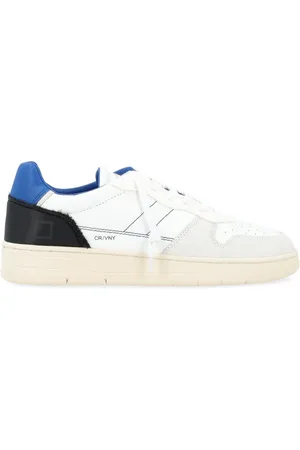 D.A.T.E. Skor, Herr, 40 EU, Nylon, Vintage Nylon Court Sneakers Vit Blå
