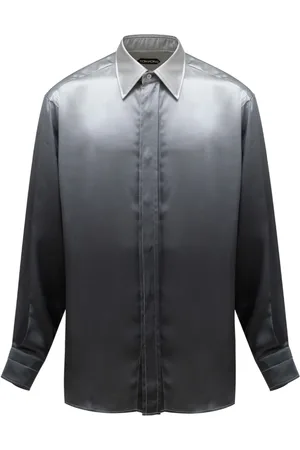 Tom Ford Skjorta, Herr, L, Sidenskjorta med Blekt Effekt