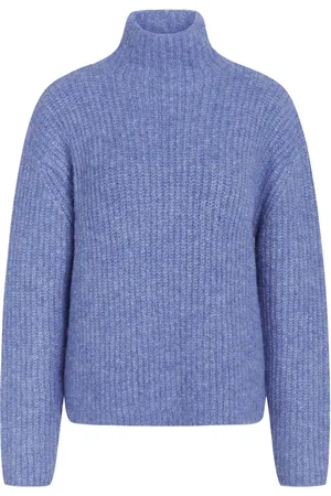 Bruuns Bazaar Stickade tröjor & koftor, Dam, L, Stickad Tröja Sky Knit Sweater Buckeyebbrika Style