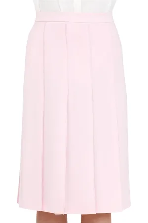 Max Mara Kjol, Dam, M, Polyester, Rosalia Veckad Kjol med Dragkedja