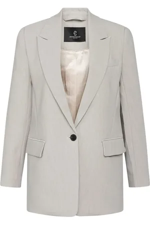 Bruuns Bazaar Jacka, Dam, M, Polyester, Klassisk Ljusgrå Blazer