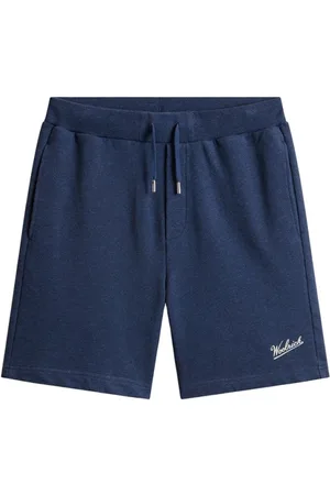Woolrich Shorts, Herr, L, Bomull, Blå Fleece Bomulls Shorts