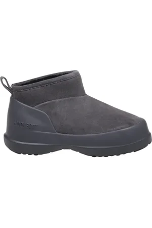 Moon Boot Skor, Dam, 41 EU, Läder, Suede Low Boot Antracit