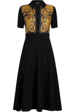 Etro Klänning, Dam, 2Xs, Kashmir, Midiklänning