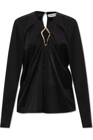 Lanvin Blusar & Skjortor , Dam, S, Draperad topp med öljettdetalj
