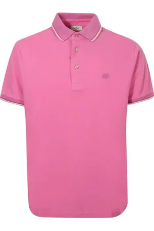 Etro Topp, Herr, S, Bomull, Fuchsia Pikétröja Enfärgad Bomull