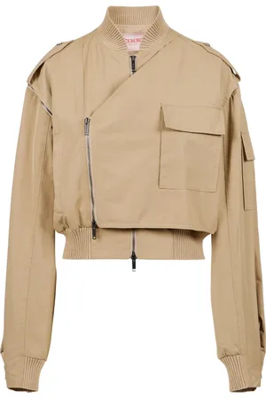 Iceberg Jacka, Dam, L, Nylon, Kamel Nylon Cropped Fit Jacka
