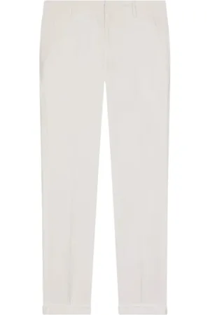 Dondup Byxor, Herr, W31, Bomull, Vita Slim Chino Byxor