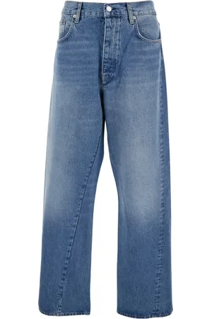 Sunflower Jeans, Herr, W32, Denim, Blå Denim Jeans med Logo Patch