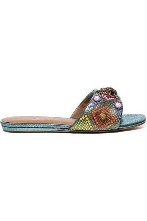 Kurt Geiger Skor, Dam, 38 EU, Röda sandaler med diamantmotiv