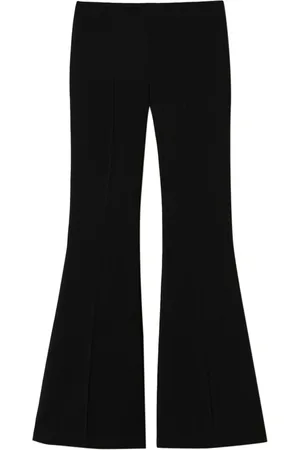 Twin-Set Byxor, Dam, 2Xs, Polyester, Svarta Flare Byxor