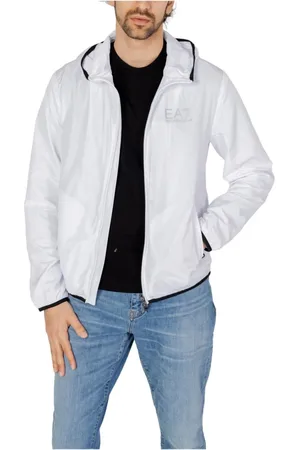 EA7 Jacka, Herr, L, Polyester, Hooded Jacket med dragkedja