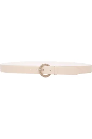 Orciani Accessoarer, Dam, 90 CM, Läder, Elegant Bianco Bälten med Strass
