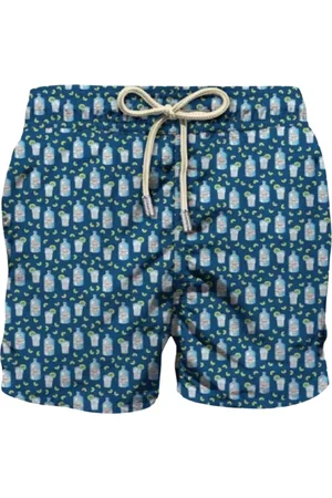 MC2 SAINT BARTH Badkläder, Herr, 2Xl, Mäns Strand Shorts Micro Mönster