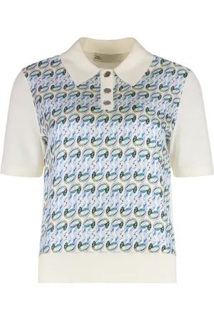Tory Burch Topp, Dam, S, Räfflad Stickad Ull Polo Tröja