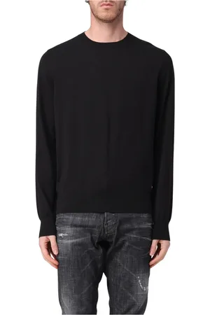 Dsquared2 Stickade tröjor & koftor, Herr, L, Avslappnad passform Crewneck Sweaters