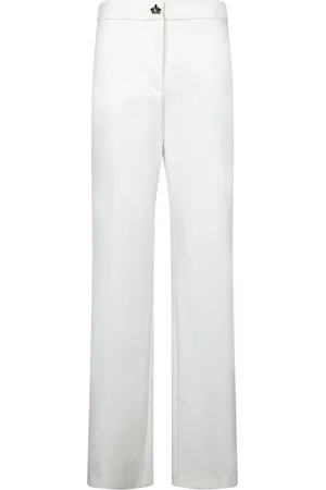 GENNY Byxor, Dam, M, Läder, Vita eleganta byxor