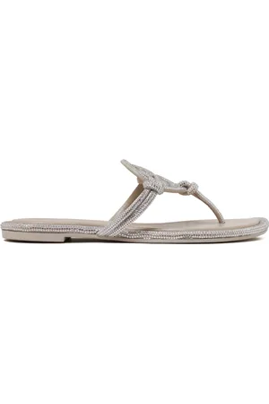 Tory Burch Skor, Dam, 40 EU, Läder, Sten Grå Miller Sandaler