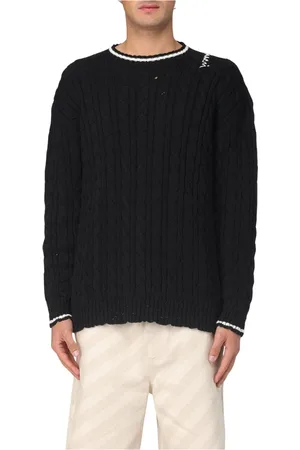 Marni Stickade tröjor & koftor, Herr, M, Mysig Rundhals Fleece Tröja