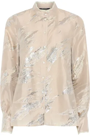 Bruuns Bazaar Blusar & Skjortor , Dam, 2Xl, Polyester, Plantagobbcharlotta Skjorta