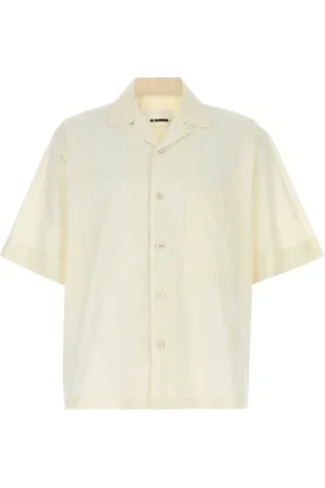 Jil Sander Skjorta, Herr, 2Xl, Ivory Poplin Skjorta för Män