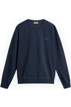 Woolrich Sweatshirts & Hoodies, Herr, XL, Färgad Fleece Rundhals Sweatshirt