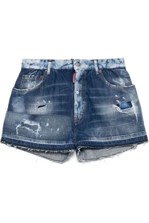 Dsquared2 Shorts, Dam, S, Blå Stiliga Byxor
