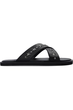 Jimmy Choo Skor, Herr, 41 EU, Läder, Sandaler i läder med metalldetalj i form av en stjärna
