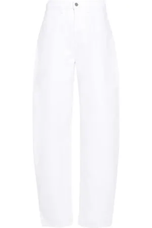 Khaite Jeans, Dam, W26, Bomull, Vita avsmalnande jeans