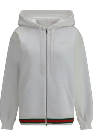 Gucci Sweatshirts & Hoodies, Dam, S, Justerbar Zip Hoodie med Ribbstickad Nederkant