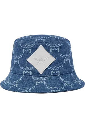 MCM Accessoarer, unisex, 60 CM, Denim, Denim fiskehatt i Lauretos