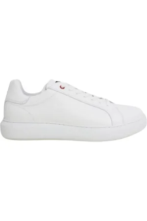 Peuterey Skor, Herr, 46 EU, Läder, Vita Lädersneakers
