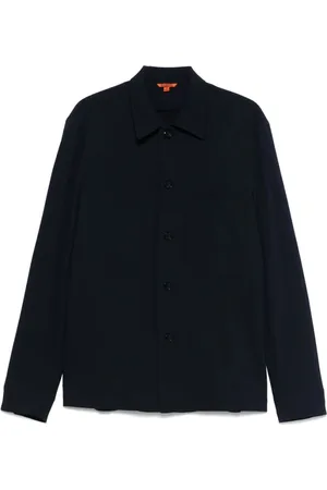 BARENA Skjorta, Herr, XL, Quiltad Marinblå Skjortjacka