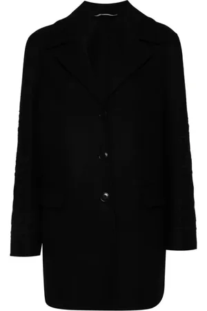 ERMANNO SCERVINO Kappa, Dam, S, Grå Enkelknäppt Ullrock