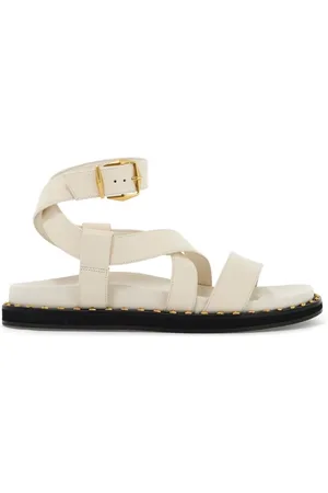 Jimmy Choo Skor, Dam, 40 EU, Läder, Platta Sandaler med Korsade Remmar