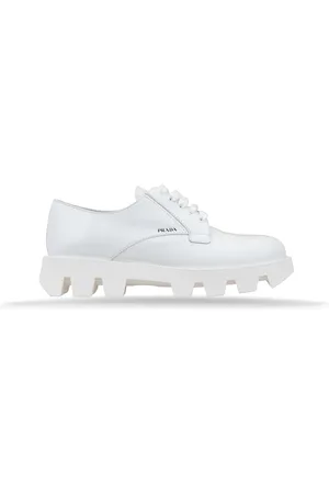 Prada Skor, Dam, 36 EU, Läder, Läder Snörskor Sneakers
