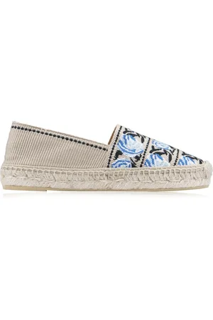 Prada Skor, Dam, 36 EU, Läder, Blommiga Slip-On Espadriller