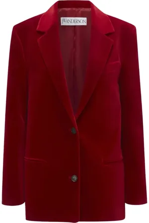 J.W.Anderson Jacka, Dam, S, Bomull, Röd Sammetsblazer
