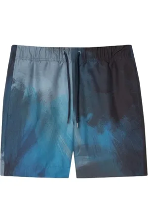 Paul Smith Shorts, Herr, L, Polyester, Shorts med penseldragstryck