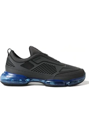 Prada Skor, Herr, 40 EU, Eleganta Svarta Mesh Sneakers