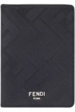 Fendi Accessoarer, Herr, ONE Size, Vertikal Korthållare i Svart och Röd