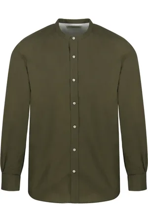 OFFICINE GENERALE Skjorta, Herr, L, Bomull, Olive Night Gaspard Skjorta