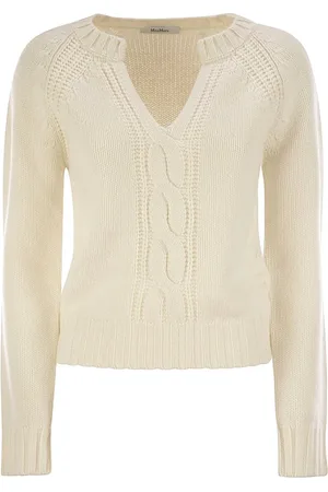 Max Mara Stickade tröjor & koftor, Dam, S, Stilren Stickad Topp