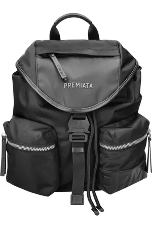 Premiata Väska, unisex, ONE Size, Läder, Ryggsäck i nylon gabardin med läderdetaljer