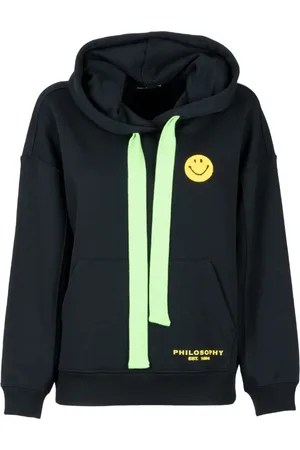 Serafini Sweatshirts & Hoodies, Dam, L, Bomull, Leende Ulltröja med Huva