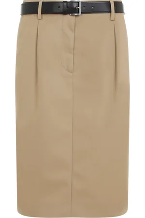 Prada Kjol, Dam, S, Bomull, Elegant Nude & Neutrals Kjol