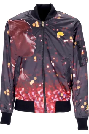Jordan Jacka, Herr, L, Polyester, Quiltad Bomberjacka Svart/Brun