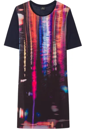 Paul Smith Klänning, Dam, S, Reflekterande Jerseyklänning med Pöl-tryck