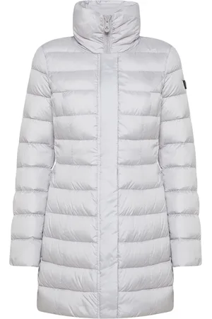 Peuterey Jacka, Dam, L, Polyester, Lång Lättviktsdunjacka med Hög Krage